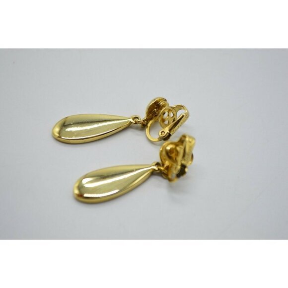 Crown Trifari Clear Pave Rhinestone Gold Tone Dang - Picture 4 of 5